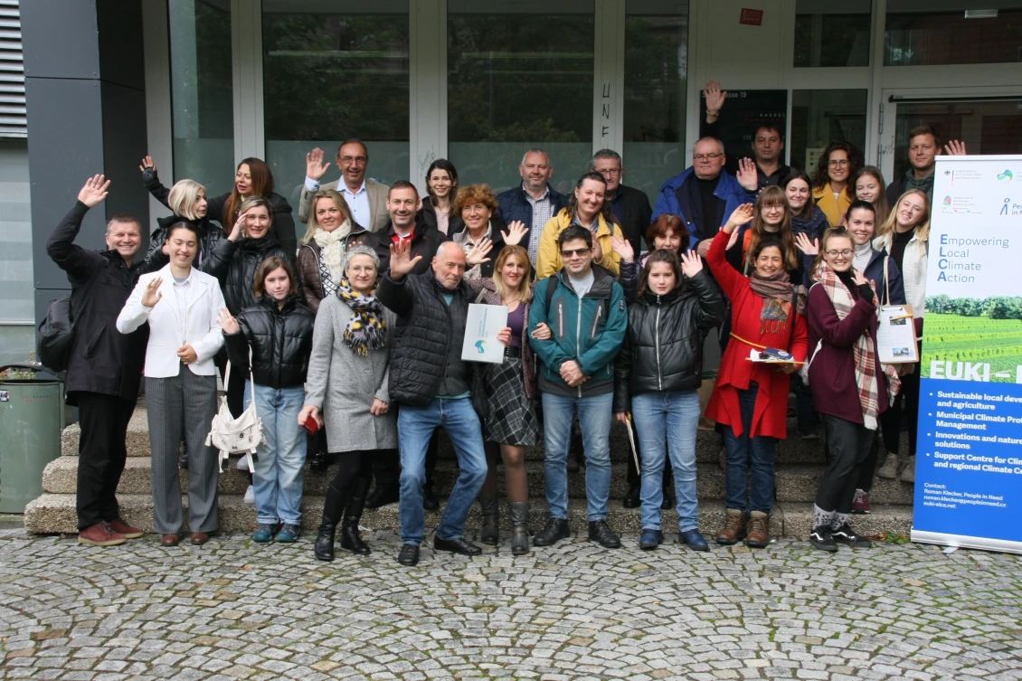 Ein Team von zukünftigen Klimamanagern auf Studienreise in Witzenhausen 